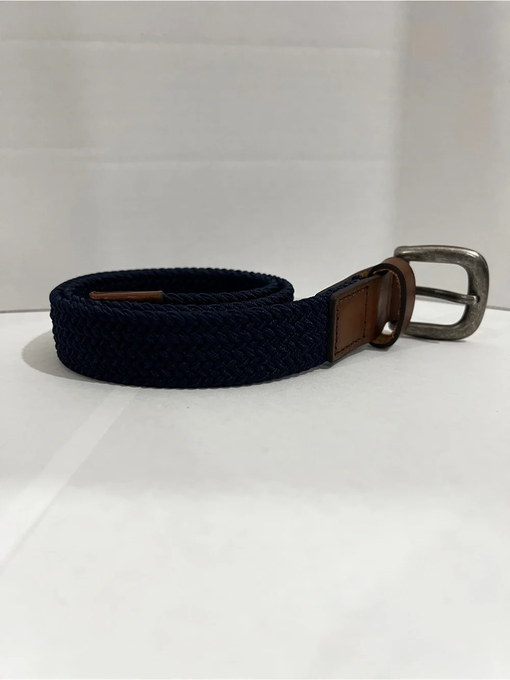 Janie and Jack Boys Braided Navy Blue Belt Size 2-3 Toddler With Buckle